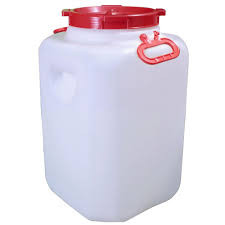 Бочка 30 л. квадратная белая усиленные ручки Дачная