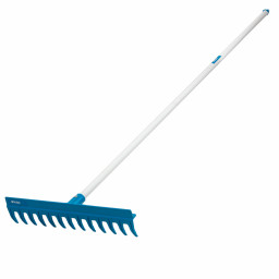 Грабли пластиковые 430 мм 13 прямых зубьев усиленные металлический черенок LUXE PALISAD