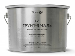 Грунт-эмаль по ржавчине 3в1 Элкон матовая серая RAL 7040 2 кг