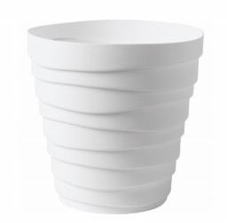 Кашпо Бархан пластиковый 2,25л белый