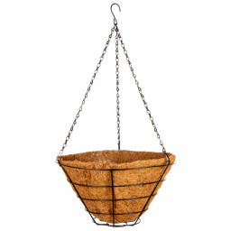 Кашпо подвесное с вкладышем из коковиты конус диаметр 35см PALISAD