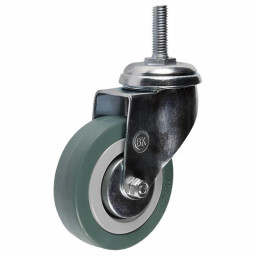 Колесная опора 100 мм аппаратная болт, поворотная, подшипник скольжения