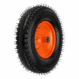 Колесо пневматическое усиленное, шина 8PR, 4.00-8 D400 мм, внутренний диаметр подшипника 12 мм, длина оси 90 мм Palisad