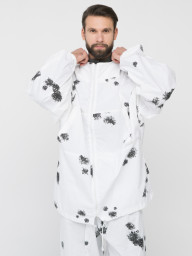 Костюм зимний маскировочный Метель с молнией цвет Клякса ткань Бязь