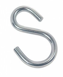 Крючок D-4 мм S-образный  нержавеющий A4