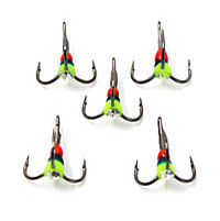 Крючок  тройник светофор Namazu с каплей и камнем, размер 8 (INT), цвет RYB /800/