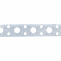 Лента перфорированная, вентиляционная, прямая, 0.55 мм, LP V, 1.7 см х 25 м, цинк Сибртех