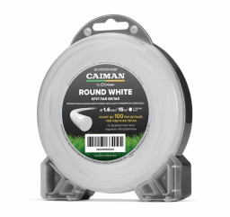 Леска профессиональная CAIMAN Round White by Unisaw круглая 1,6 мм 15 м