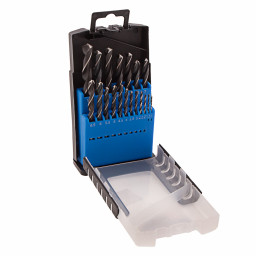 Набор сверл по металлу, 1-10 мм (через 0.5 мм) 19 шт, Р6М5, прокат, цилиндрический хвостовик Барс