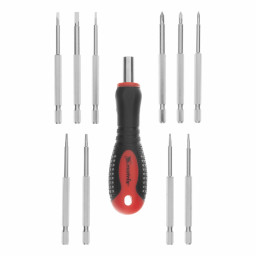 Отвертка для точных работ Fusion с насадками, 11 предметов, в пластиковом пенале, трехкомпонентная рукоятка Matrix