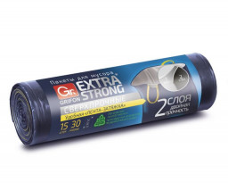 Пакеты для мусора 240 л GRIFON 90х140см двухслойные 5 шт