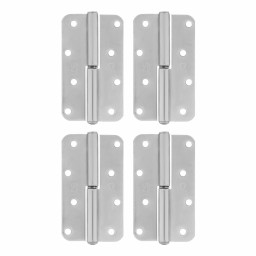 Петля накладная ПН1-110 левая, цинк, 4 шт, (Металлист)