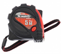 Рулетка  5 м*25 мм обрезиненный корпус зацеп с магнитом "МАТRIХ"