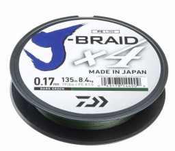 Шнур плетеный DAIWA J-Braid X4 0,15мм 135м зеленая