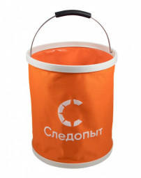 Ведро складное СЛЕДОПЫТ 11 л оранжевое без чехла