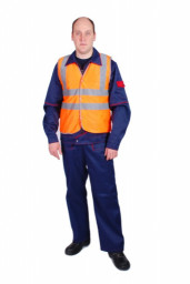 Жилет сигнальный с 2СОП оранж. (ЧЗ)